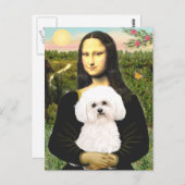 Bichon Frise 2R - Mona Lisa Briefkaart (Voorkant / Achterkant)