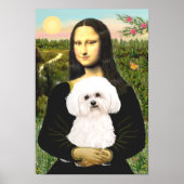 Bichon Frise 2R - Mona Lisa Poster (Voorkant)