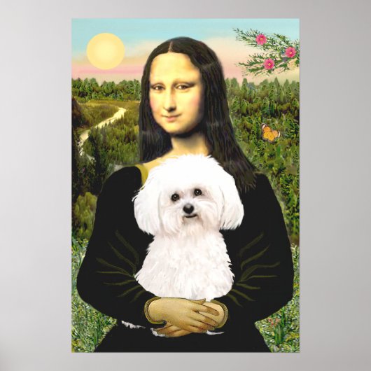 Bichon Frise 2R - Mona Lisa Poster (Voorkant)