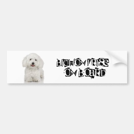 Bichon Frise aan boord Bumpersticker (Voorkant)