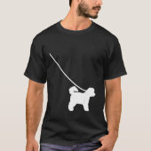 Bichon Frise aan een Leash Dog Mam Pet Cute Pup T-shirt (Voorkant)