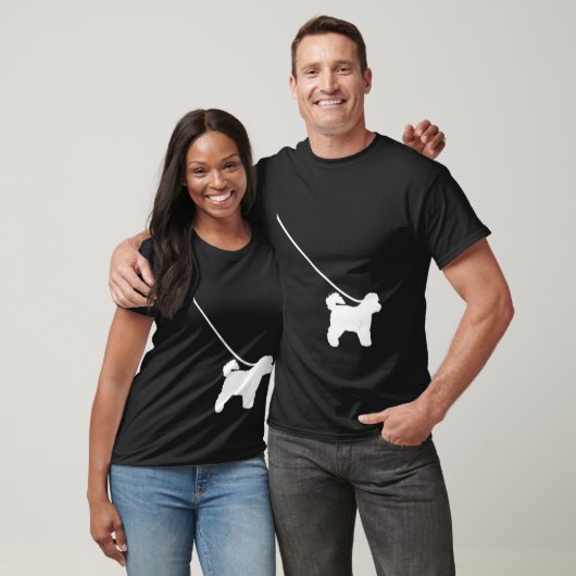 Bichon Frise aan een Leash Dog Mam Pet Cute Pup T-shirt (Unisex)