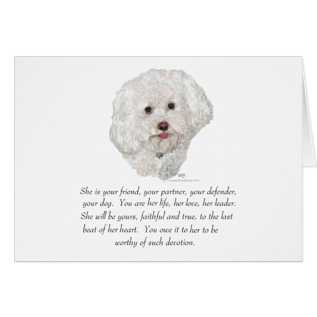 Bichon Frise Aandenken VROUW (Voorkant Horizontaal)
