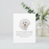 Bichon Frise Aandenken VROUW Briefkaart (Staand voorkant)