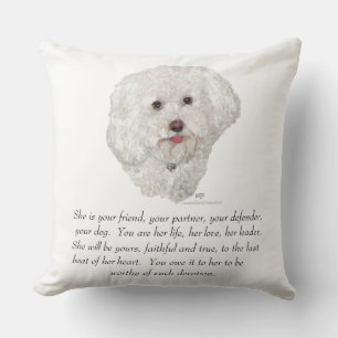 Bichon Frise Aandenken VROUW Kussen