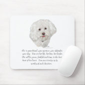 Bichon Frise Aandenken VROUW Muismat (Met muis)