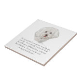 Bichon Frise Aandenken VROUW Tegeltje (Zijkant)