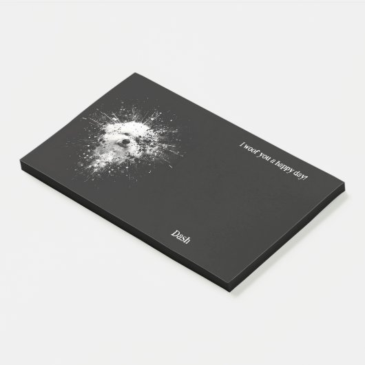 Bichon Frise Abstract Art Hondennaam Post-it® Notes (Schuin)