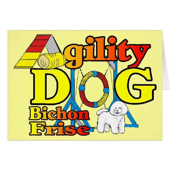 Bichon Frise Agility Gifts (Voorkant Horizontaal)
