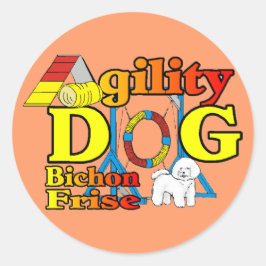 Bichon Frise Agility Gifts Ronde Sticker