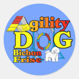 Bichon Frise Agility Gifts Ronde Sticker