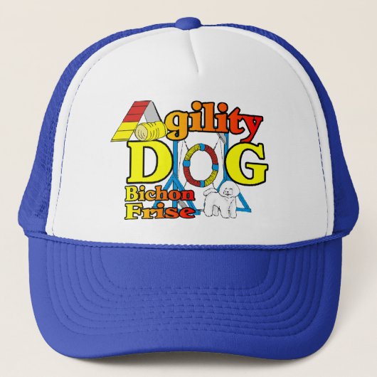 Bichon Frise Agility Gifts Trucker Pet (Voorkant)