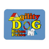 Bichon Frise Agility Magneet (Horizontaal)