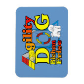 Bichon Frise Agility Magneet (Verticaal)