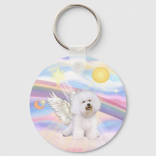 Bichon Frise Angel Sleutelhanger (Voorkant)