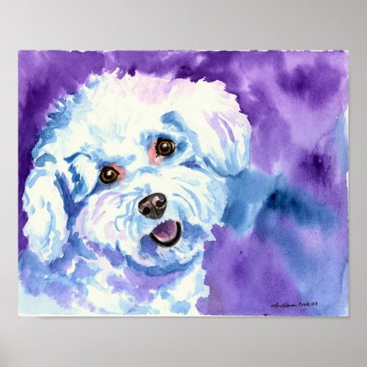 Bichon Frise Art Wall PRINT (Voorkant)