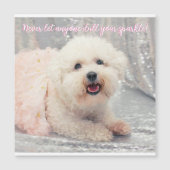 Bichon Frise Ballerina Kerstmis Positieve vibes (Voorkant)