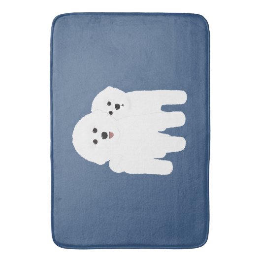 Bichon Frise Bathmat Badmat (Voorkant Verticaal)