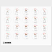 Bichon Frise Beste Kerstman Ronde Sticker (Vel)