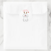 Bichon Frise Beste Kerstman Ronde Sticker (Tas)