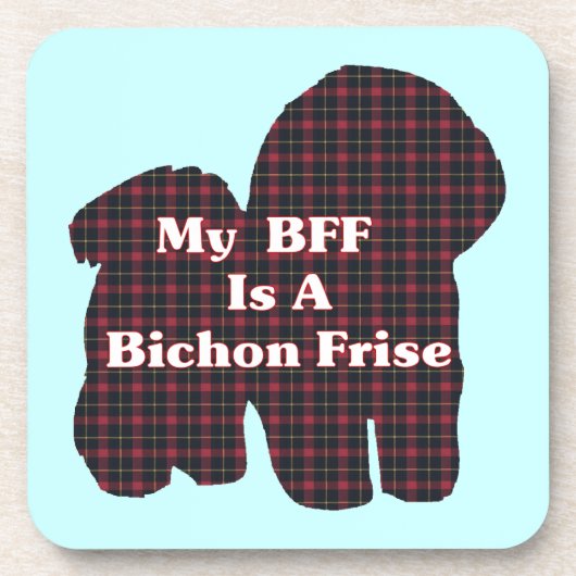 Bichon Frise BFF Bier Onderzetter (Voorkant)