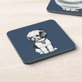 Bichon Frise Bier Onderzetter (Linkerzijde)