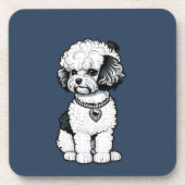 Bichon Frise Bier Onderzetter (Voorkant)
