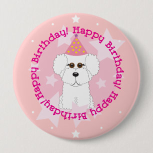 Bichon Frise Birthday Button