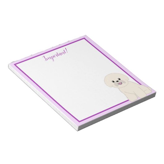 Bichon Frise Blank Notitieblok (Schuin)