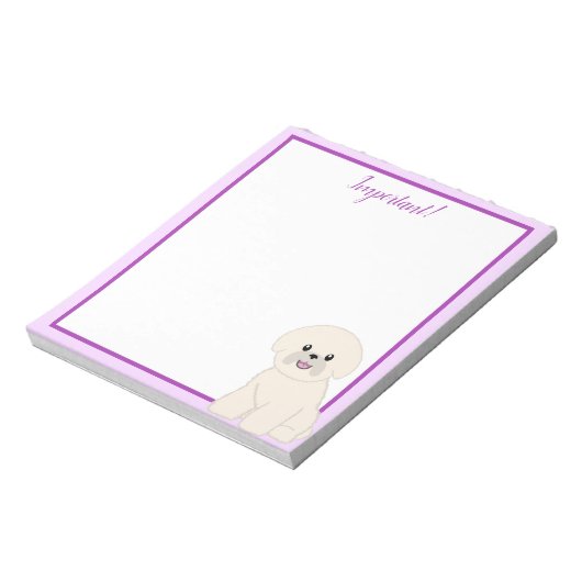 Bichon Frise Blank Notitieblok (Linkerzijde)