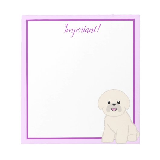 Bichon Frise Blank Notitieblok (Voorkant)