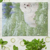 Bichon Frise Blauwe Klokjes Theedoek (Gevouwen)