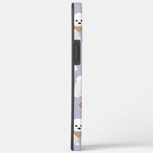 Bichon Frise Bones and Paws Purple Case-Mate iPhone Case (Achterkant / Rechts)
