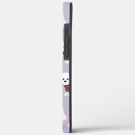 Bichon Frise Bones and Paws Purple Case-Mate iPhone Case (Achterkant / Links)