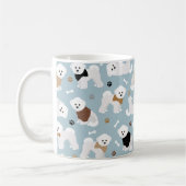 Bichon Frise Botten en Paws Blue Coffee Mok (Links)