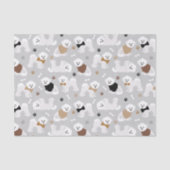 Bichon Frise Botten en Paws Gray Tissuepapier (Voorkant)