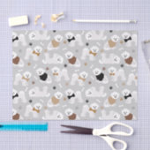 Bichon Frise Botten en Paws Gray Tissuepapier (Craft)