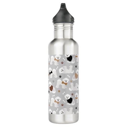 Bichon Frise Botten en Paws Gray Waterfles (Rechts)
