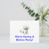 Bichon Frise Briefkaart (Staand voorkant)