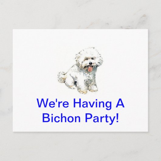 Bichon Frise Briefkaart (Voorkant)