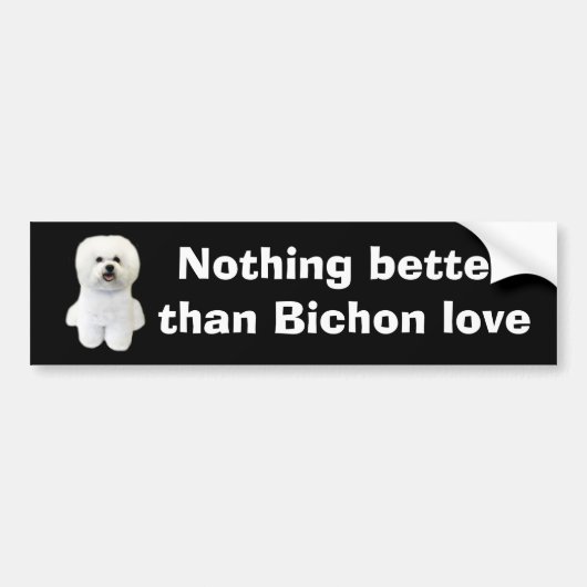 Bichon Frise Bumpersticker (Voorkant)