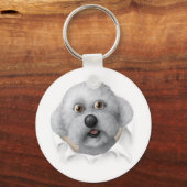 Bichon Frise Busting Out Sleutelhanger (Voorkant)