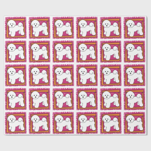 BICHON FRISE CADEAUPAPIER (Vlak)