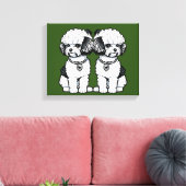 Bichon Frise Canvas Afdruk (Insitu (Woonkamer))