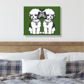 Bichon Frise Canvas Afdruk (Insitu (Slaapkamer))
