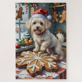 Bichon Frise Christmas Gingerbread Baking Holiday Legpuzzel (Verticaal)