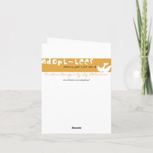 Bichon Frise Custom Note Kaart (Achterkant)