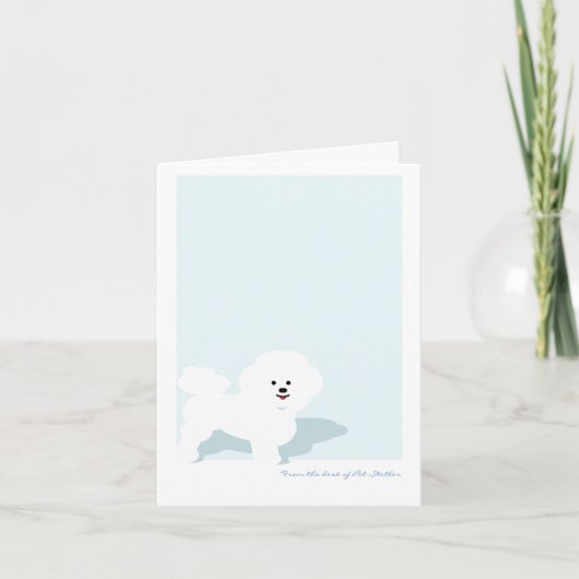 Bichon Frise Custom Note Kaart (Voorkant)