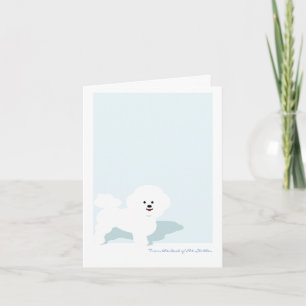Bichon Frise Custom Note Kaart
