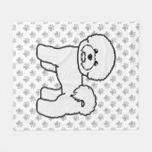 Bichon Frise Cute Cartoon Dog Illustratie Fleece Deken (Voorkant (Horizontaal))